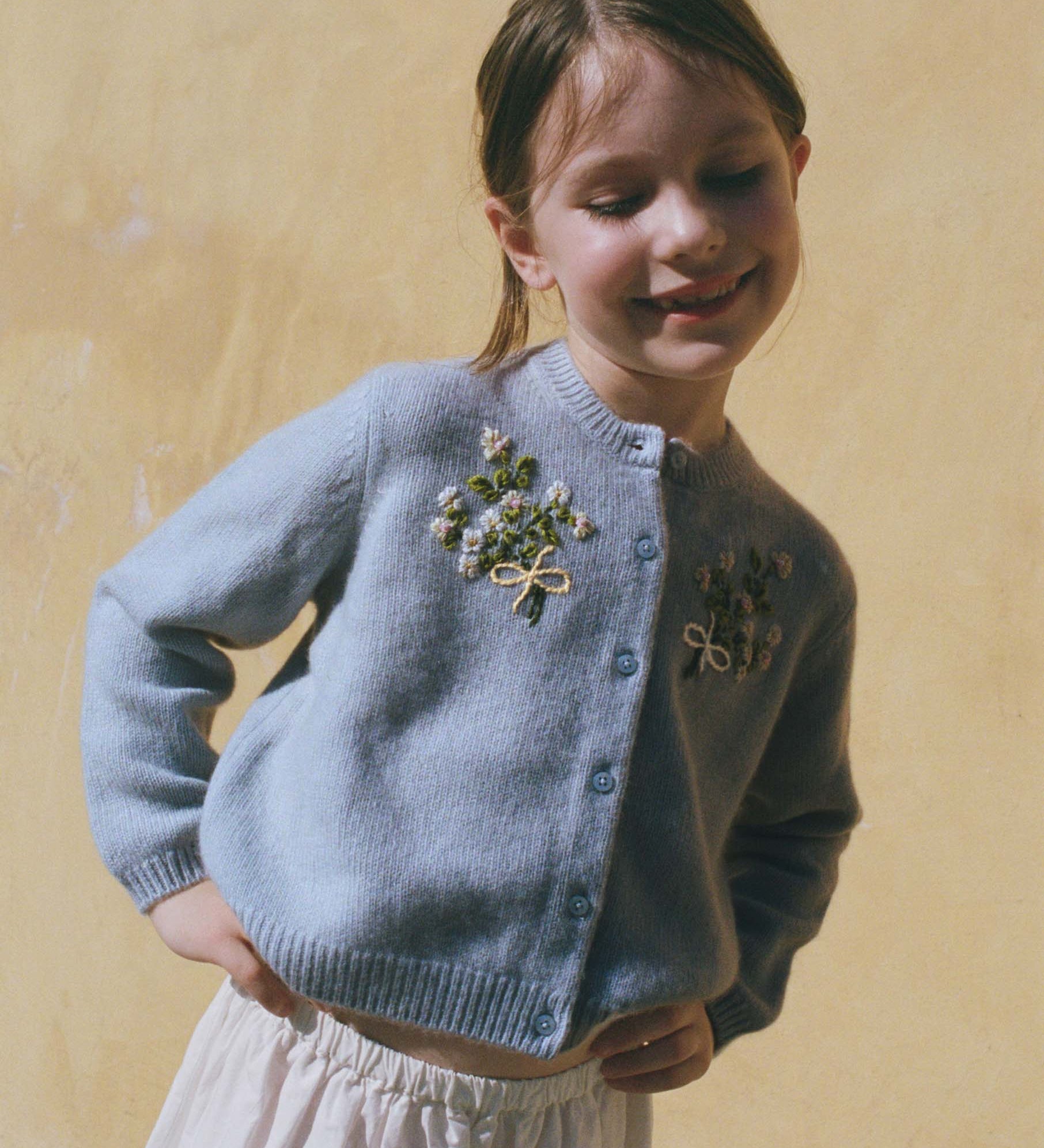 DOEN - PETIT GARDENIA CASHMERE CARDIGAN