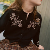 DÔEN - PETIT TRESOR CARDIGAN -- BLACK