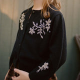 DÔEN - PETIT TRESOR CARDIGAN -- BLACK