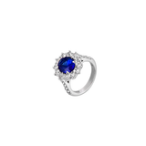 Dorsey - PETITE SPENCER, LAB BLUE SAPPHIRE RING, SILVER