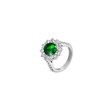Dorsey - PETITE SPENCER, LAB EMERALD RING, SILVER