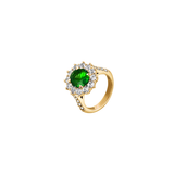 Dorsey - PETITE SPENCER, LAB EMERALD RING, GOLD
