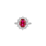 Dorsey - PETITE SPENCER, LAB RED SAPPHIRE RING, SILVER