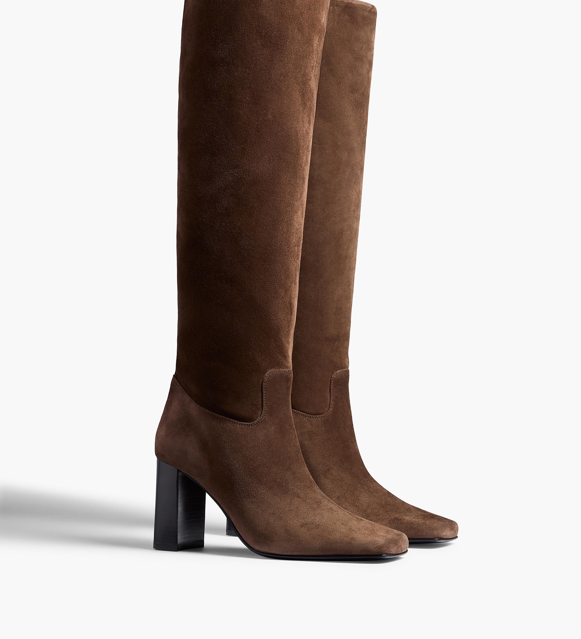 Khaite - Petra Knee - High Boot in Ebano Suede