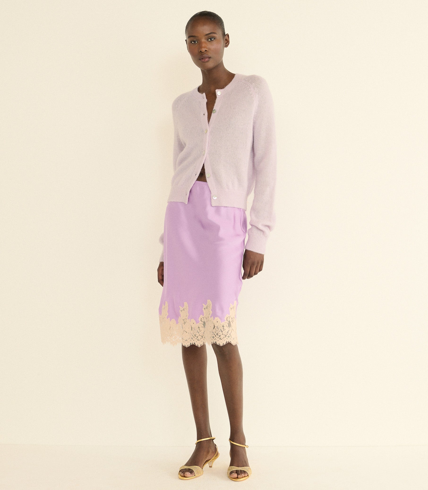 DOEN - PETRA CARDIGAN - - VIOLET THISTLE