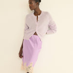 DOEN - PETRA CARDIGAN - - VIOLET THISTLE