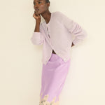 DOEN - PETRA CARDIGAN - - VIOLET THISTLE