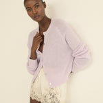 DOEN - PETRA CARDIGAN - - VIOLET THISTLE