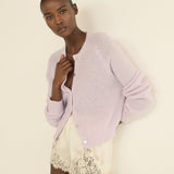 DOEN - PETRA CARDIGAN - - VIOLET THISTLE