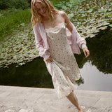 DOEN - PETRA CARDIGAN - - VIOLET THISTLE