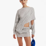 Christopher Esber - Aiba Draped Cotton Jersey Long Sleeve Dress