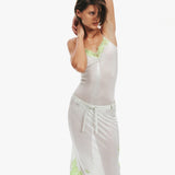 Christopher Esber - Hibiscus Embroidered Rib Skirt