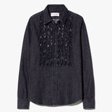 Nili Lotan - EMILIE DENIM RUFFLE SHIRT
