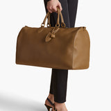 Khaite - Pierre Weekender Bag in Toffee Pebbled Leather