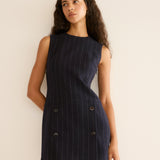 DÔEN - POLLY DRESS -- MARIANNE PINSTRIPE