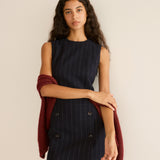 DÔEN - POLLY DRESS -- MARIANNE PINSTRIPE