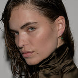 Dorsey - PAVÉ PEAR-DROP HUGGIE EARRINGS IN LAB EMERALD