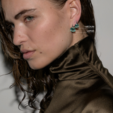 Dorsey - PORTER CUSHION-CUT EARRINGS IN NANO AZURE GREEN
