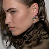 Dorsey - PORTER CUSHION - CUT EARRINGS IN LAB WHITE SAPPHIRE, STERLING SILVER