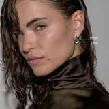 Dorsey - PORTER PEAR-CUT EARRINGS IN NANO AZURE GREEN