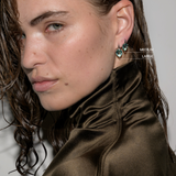 Dorsey - PORTER PEAR-CUT EARRINGS IN NANO AZURE GREEN