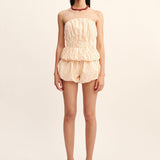 Posse - AURELIA STRAPLESS TOP - SHORTBREAD STRIPE
