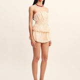 Posse - AURELIA STRAPLESS TOP - SHORTBREAD STRIPE