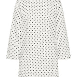 Posse - BEA LONG SLEEVE DRESS - CREAM BLACK POLKA DOT