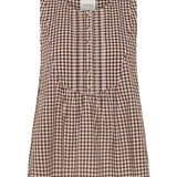 Posse - CALLIE BLOUSE - PETITE MOCHA GINGHAM