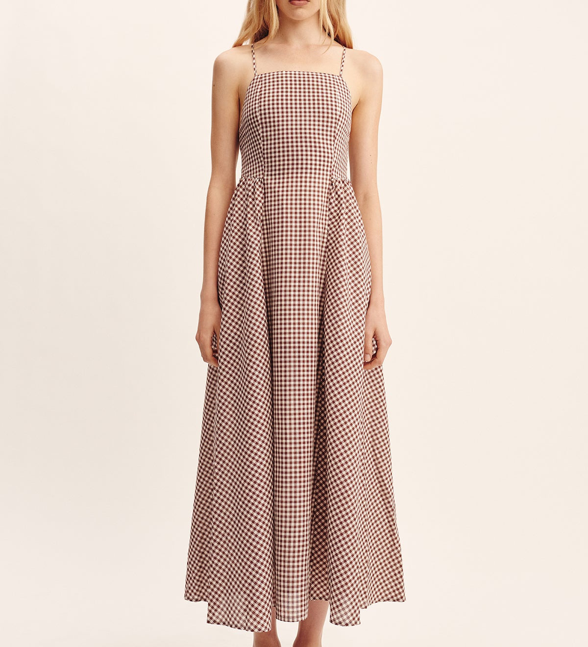 Posse - CALLIE DRESS - PETITE MOCHA GINGHAM