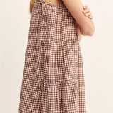 Posse - CALLIE SHIFT DRESS - PETITE MOCHA GINGHAM