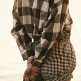 Posse - CALLIE SHORT - PETITE MOCHA GINGHAM