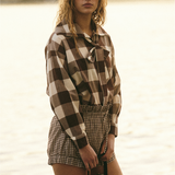 Posse - CALLIE SHIRT - MOCHA GINGHAM