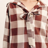 Posse - CALLIE SHIRT - MOCHA GINGHAM