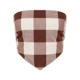 Posse - CALLIE TIE TOP - MOCHA GINGHAM