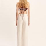 Posse - CALLIE TIE TOP - MOCHA GINGHAM