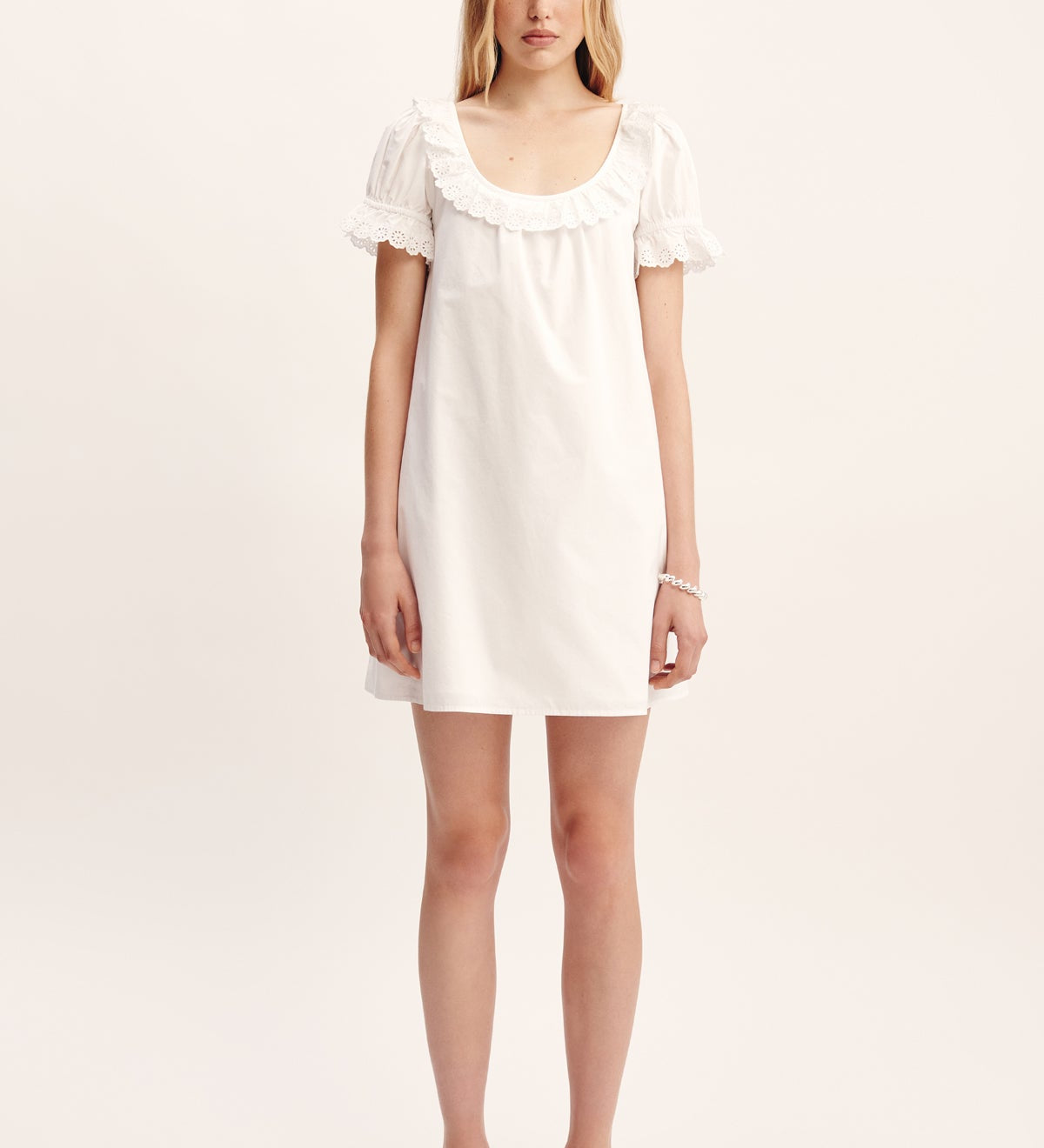 Posse - EZRA SHIFT DRESS - VINTAGE WHITE