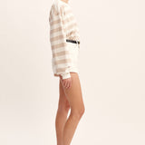 Posse - HUGO JUMPER - BEIGE IVORY STRIPE