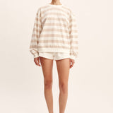 Posse - HUGO JUMPER - BEIGE IVORY STRIPE