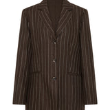 Posse - LEON BLAZER - CHOCOLATE CREAM PINSTRIPE
