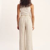 Posse - MACKENZIE TROUSER - CREAM PINSTRIPE