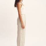 Posse - MACKENZIE TROUSER - CREAM PINSTRIPE