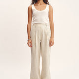 Posse - MACKENZIE TROUSER - CREAM PINSTRIPE
