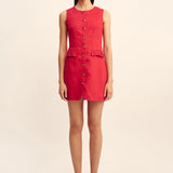 Posse - MATILDA BUTTON DOWN MINI - RED