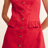 Posse - MATILDA BUTTON DOWN MINI - RED