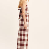 Posse - MIRA SKIRT - MOCHA GINGHAM