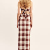 Posse - MIRA SKIRT - MOCHA GINGHAM