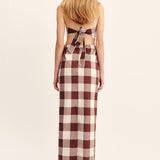 Posse - MIRA SKIRT - MOCHA GINGHAM