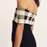 Posse - PIPPA OFF THE SHOULDER DRESS - HERITAGE PLAID