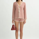 Posse - KASH CARDIGAN - PINK STRIPE